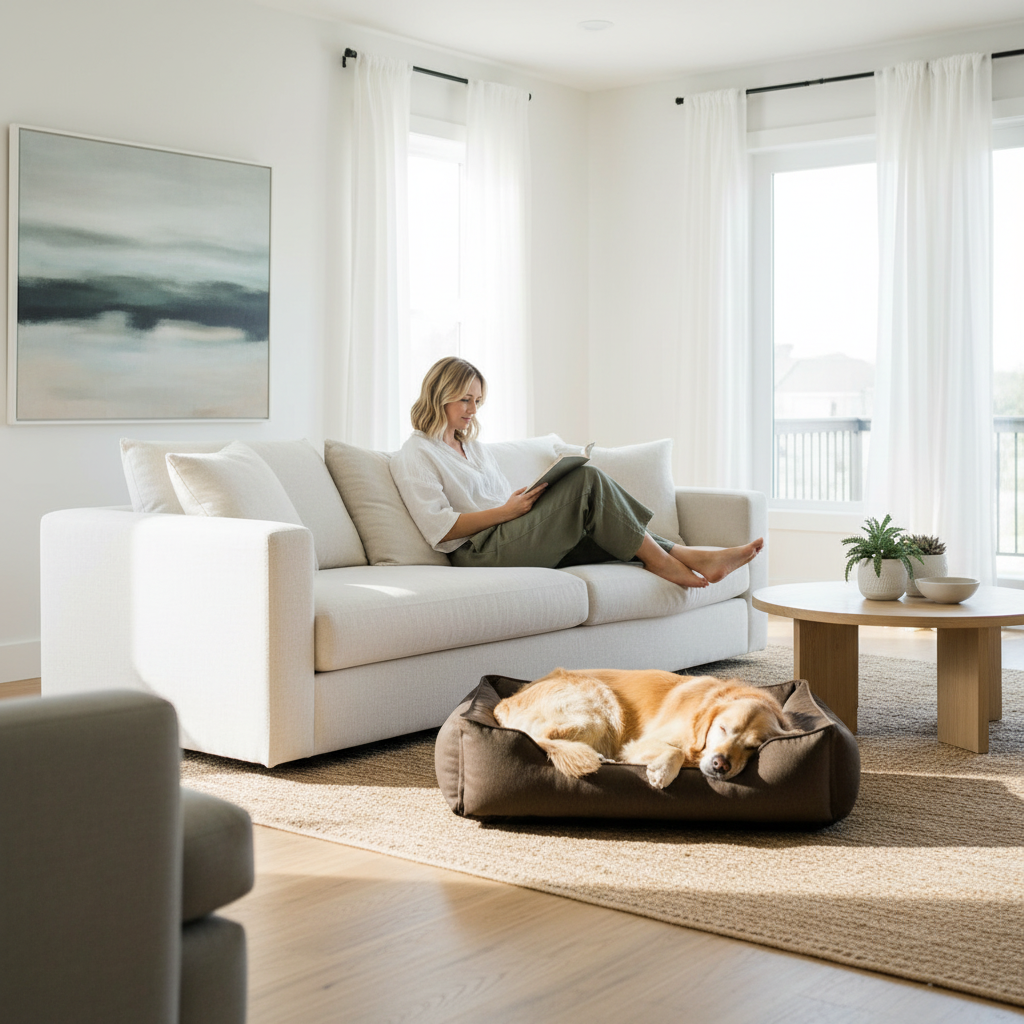 Chester & Lee | Cotton Sleeper Dog Bed Brown