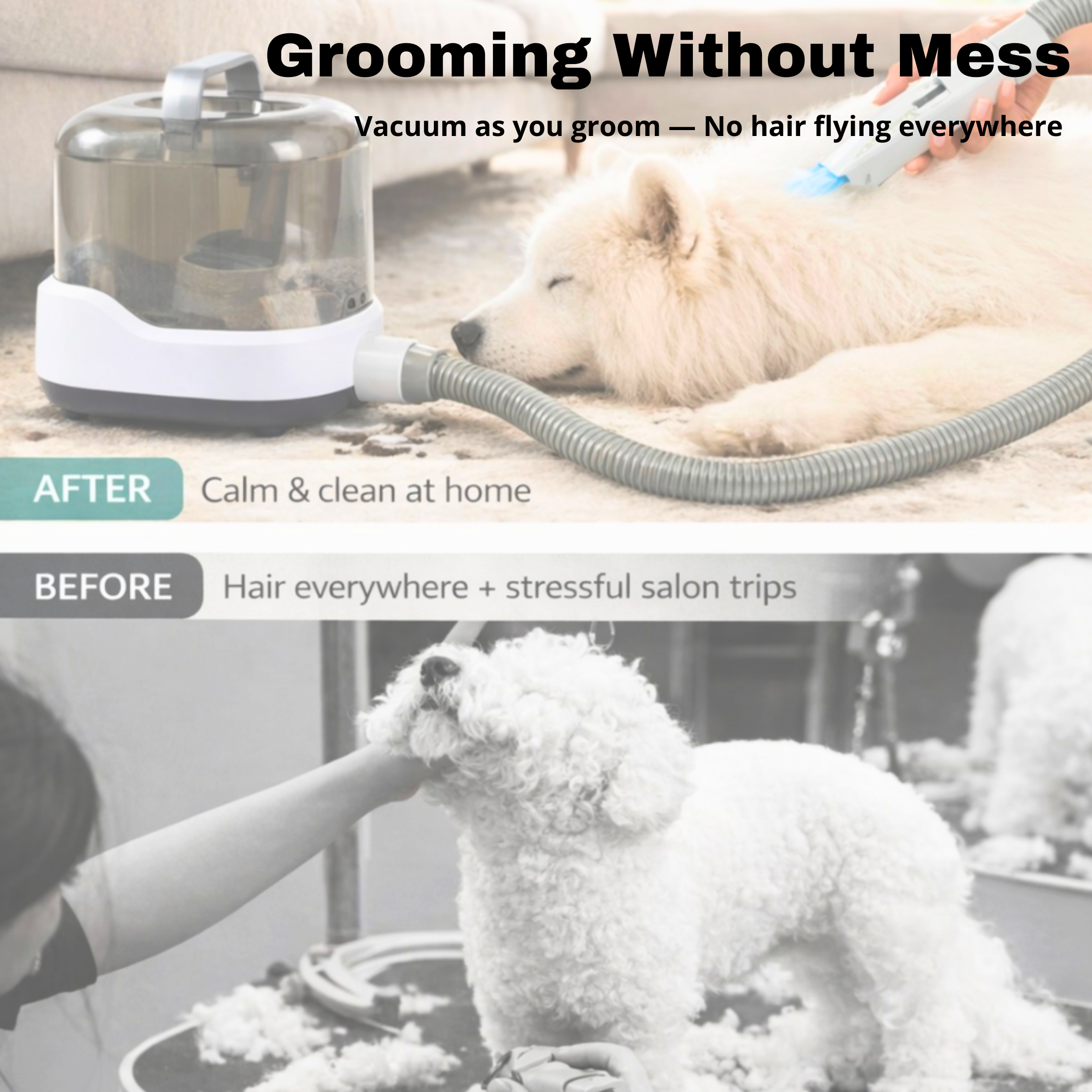 CalmCare™ Cordless Vacuum Grooming Kit by Dr. Milou