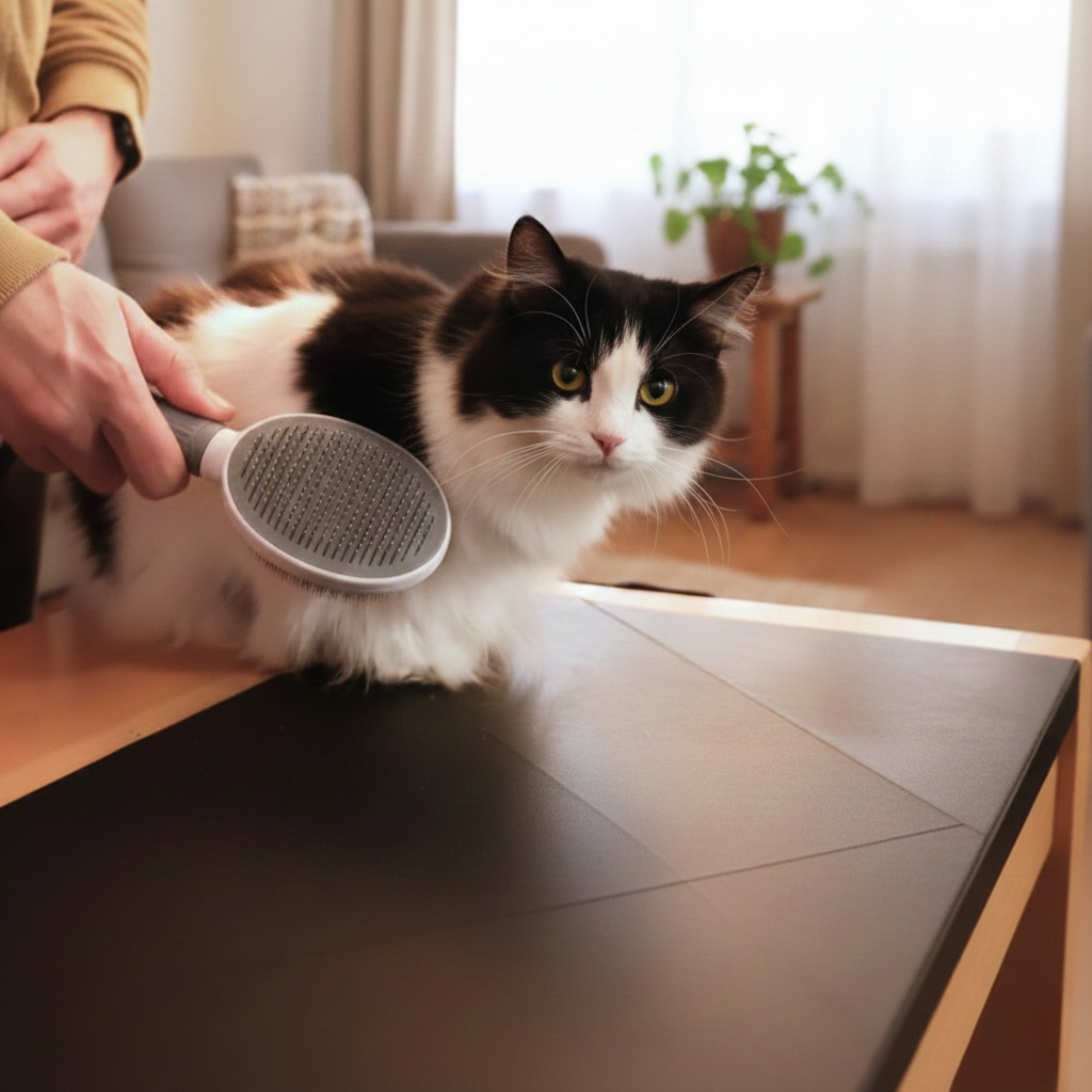 Self-Cleaning Slicker Brush