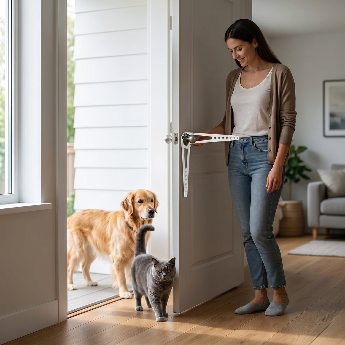 No-Punch Pet Door Strap Latch