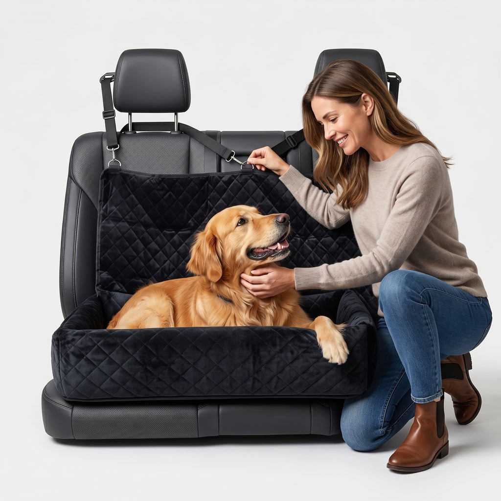 Huntley Pet Dog Car Seat for Large Dogs Black