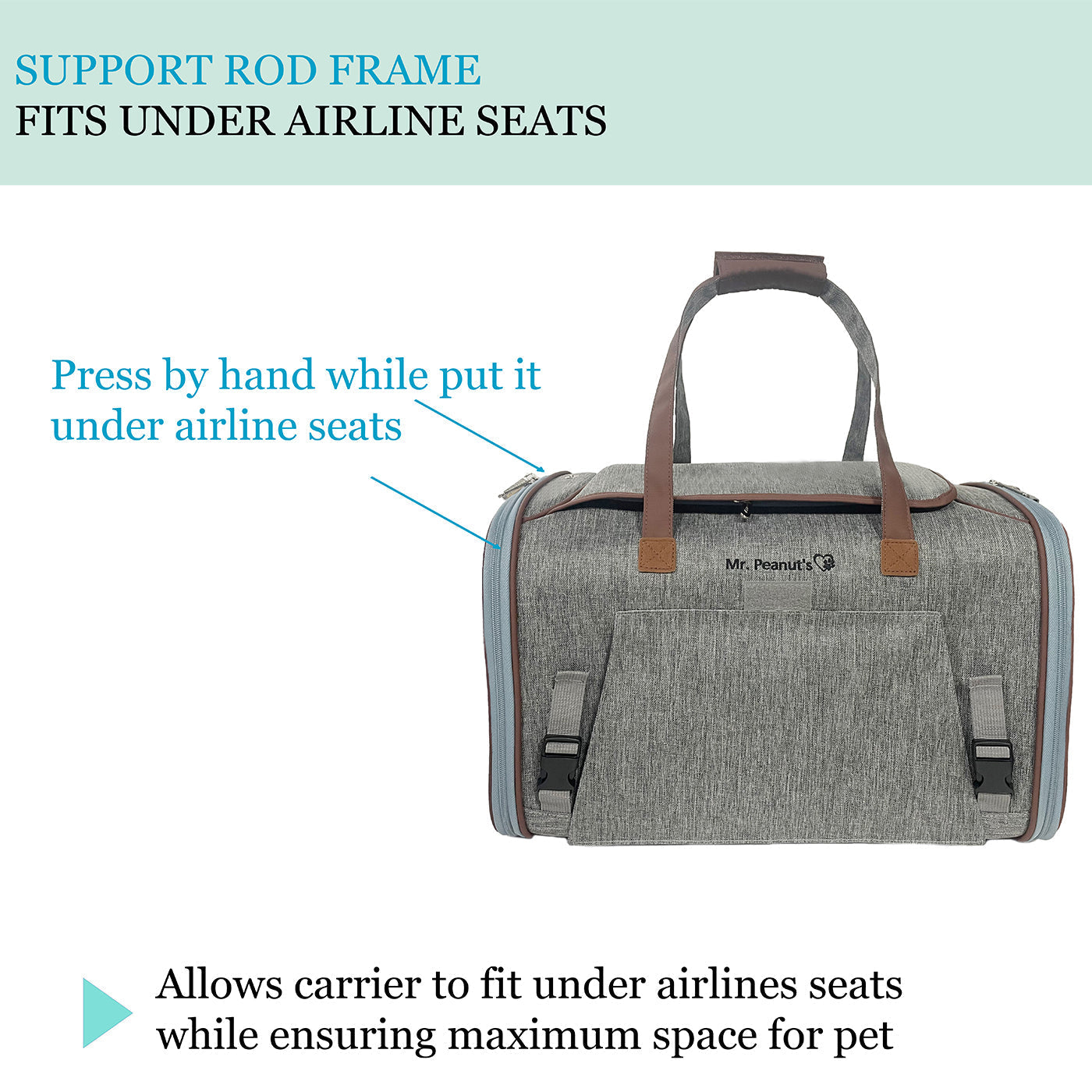 Mr. Peanut's Standard Size Airline Compliant Pet Carrier