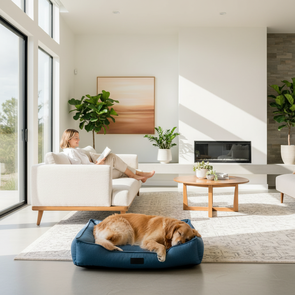 Chester & Lee | Cotton Sleeper Dog Bed Denim