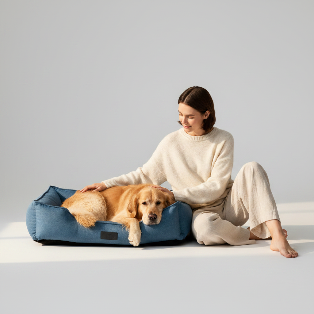Chester & Lee | Cotton Sleeper Dog Bed Denim