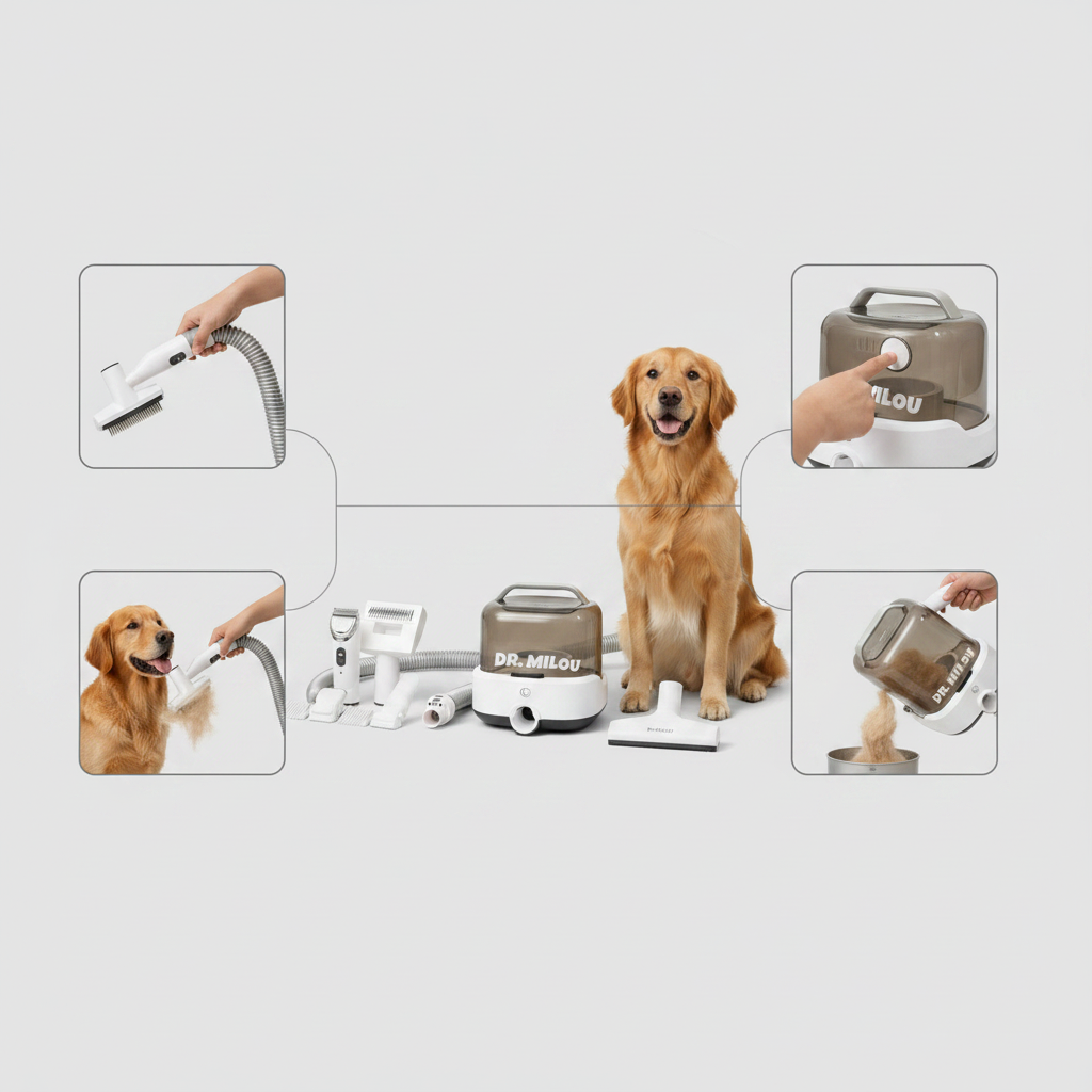 CalmCare™ Cordless Vacuum Grooming Kit by Dr. Milou