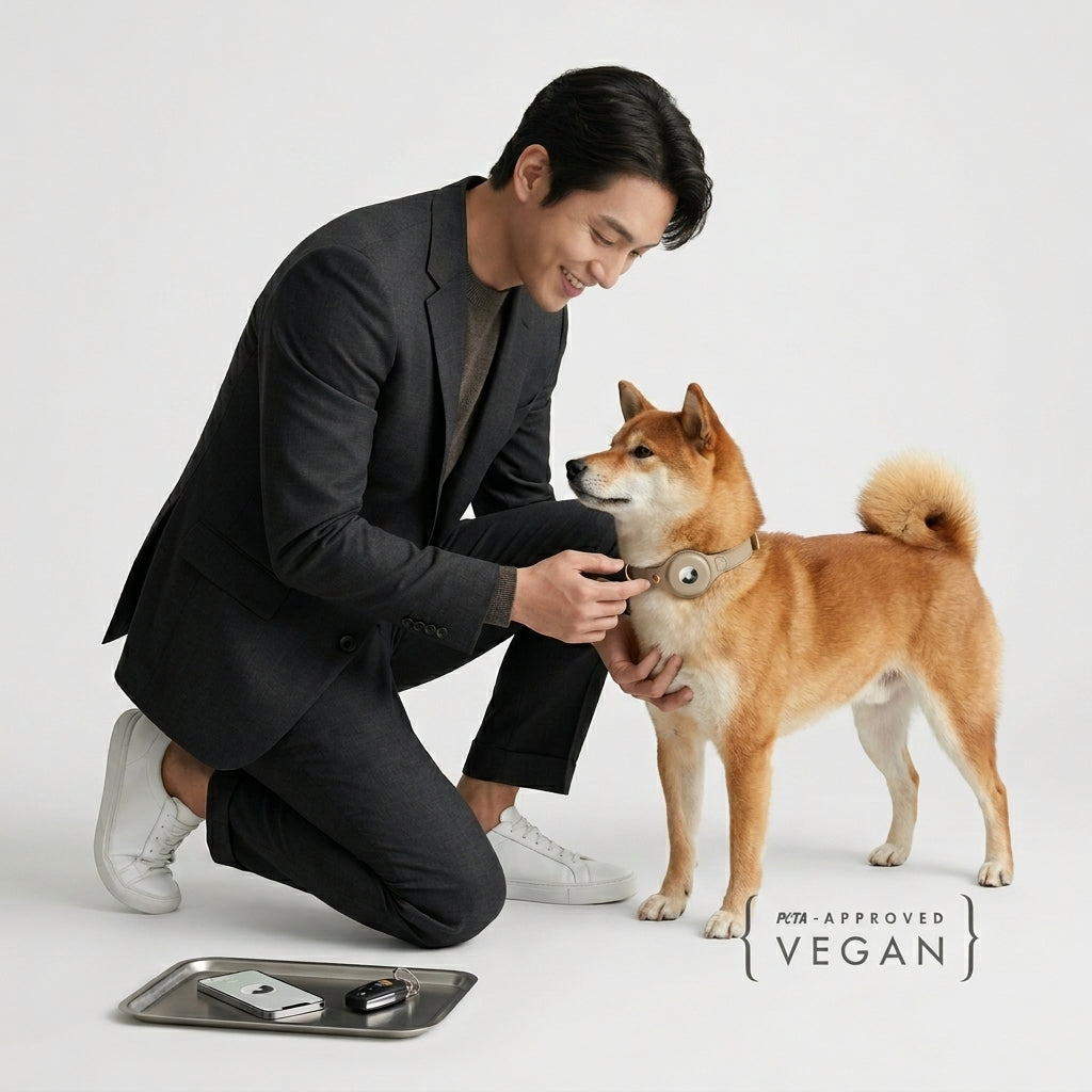 Collar - Air Tag Enabled - Vegan Leather - Cupertino