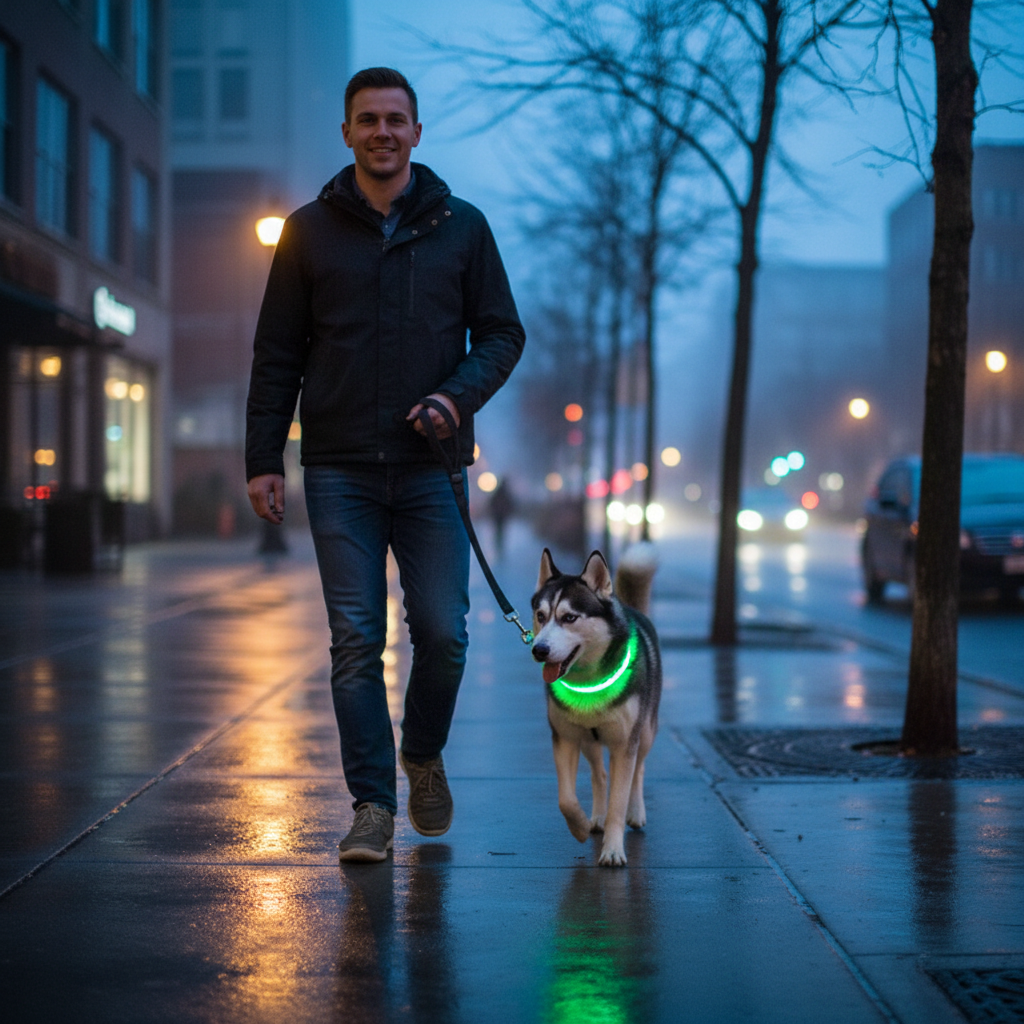 Milou & Lumi LED Glowing Pet Collar - Rainbow