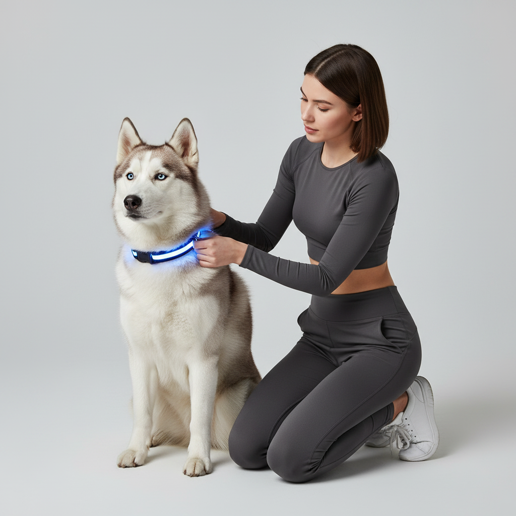 Milou & Lumi LED Glowing Pet Collar - Rainbow