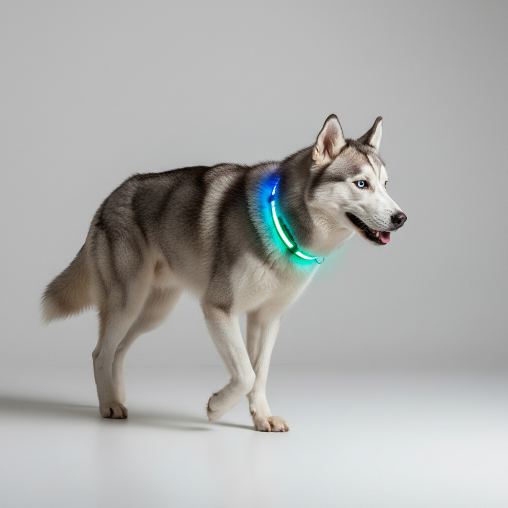 Milou & Lumi LED Glowing Pet Collar - Rainbow