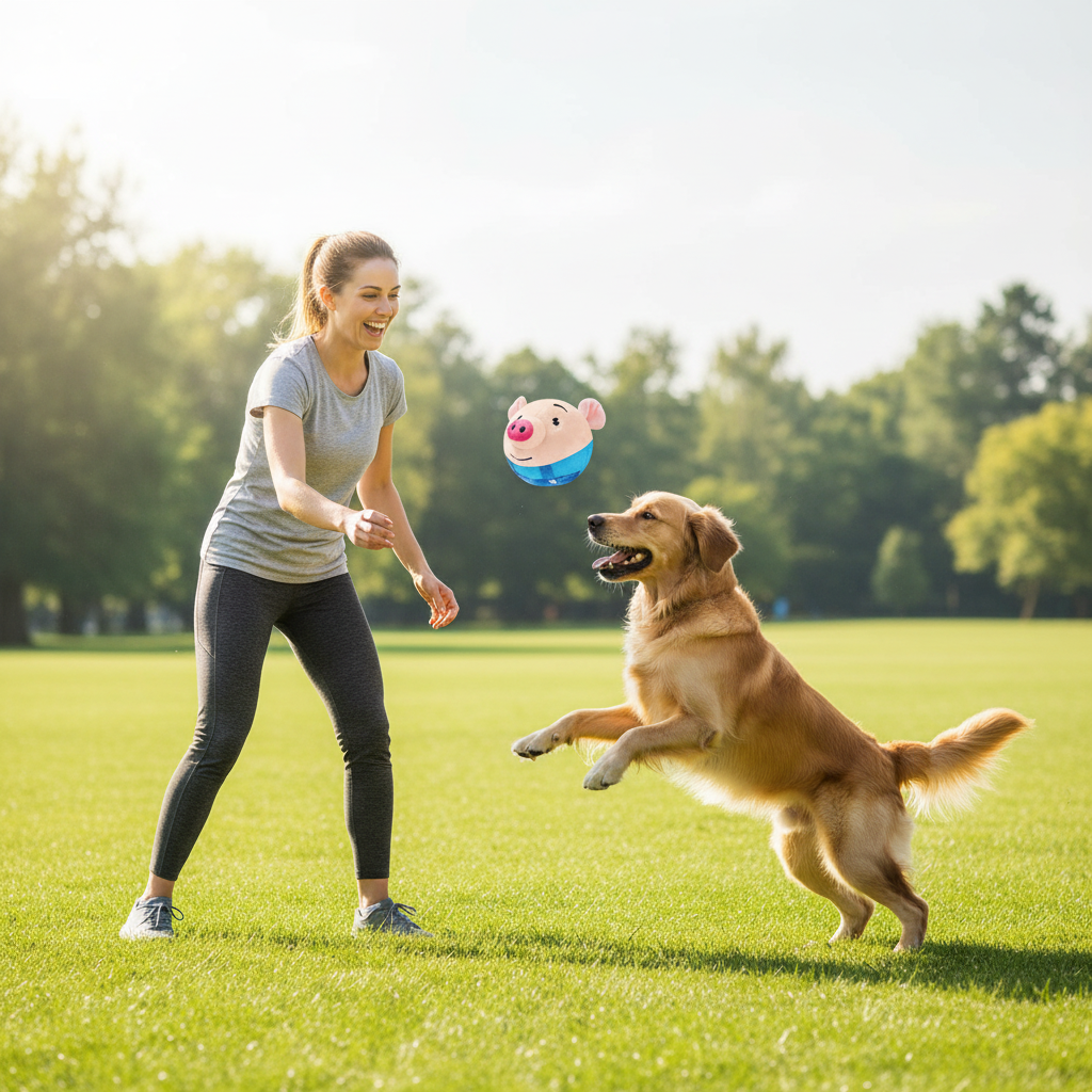 Interactive Jumping Pig Toy Ball