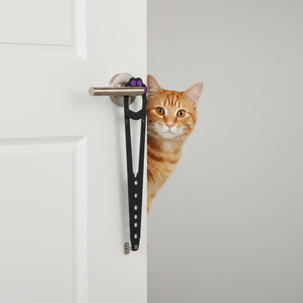 No-Punch Pet Door Strap Latch
