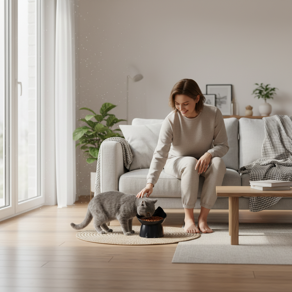 Ergonomic Raised Pet Bowl