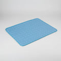 Blue textured mat on a white background