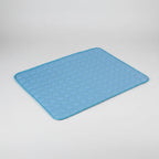 Blue textured mat on a white background