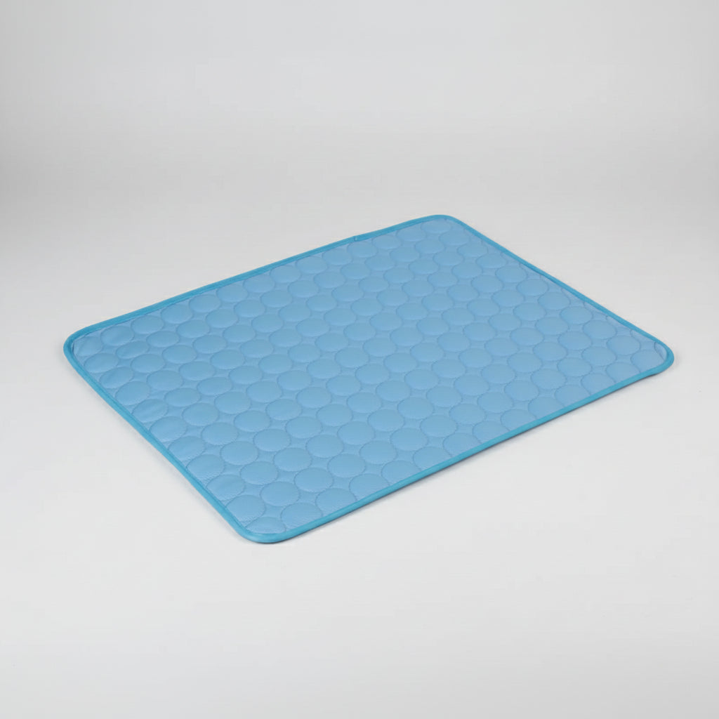 Blue textured mat on a white background