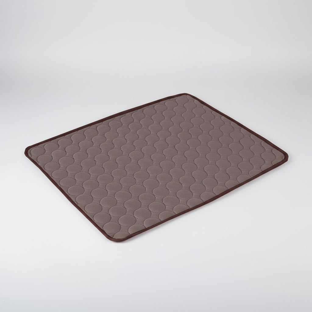 Brown textured mat on a white background