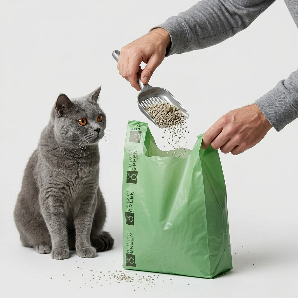 Green Cat Litter Bags