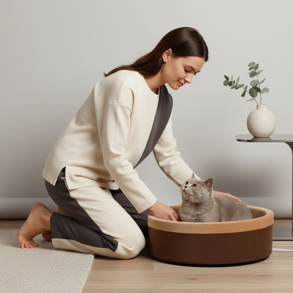 Thermo-Kitty Bed Indoor Heated Cat Bed