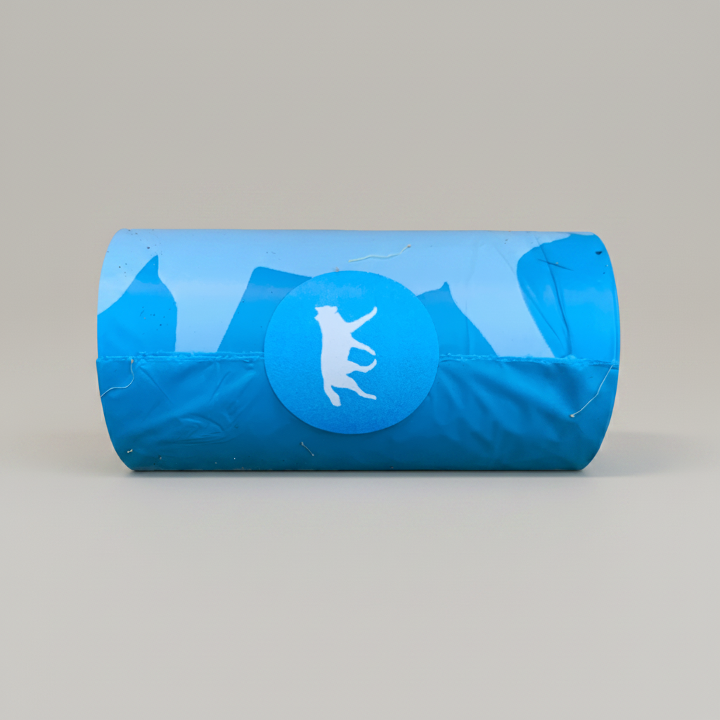 Eco Friendly dog poop bags + bamboo dispenser