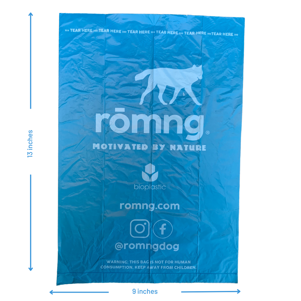 Eco Friendly dog poop bags + bamboo dispenser