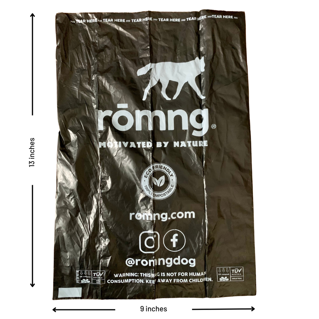 Compostable Plant-Based Poop Bags + Bamboo Dispenser