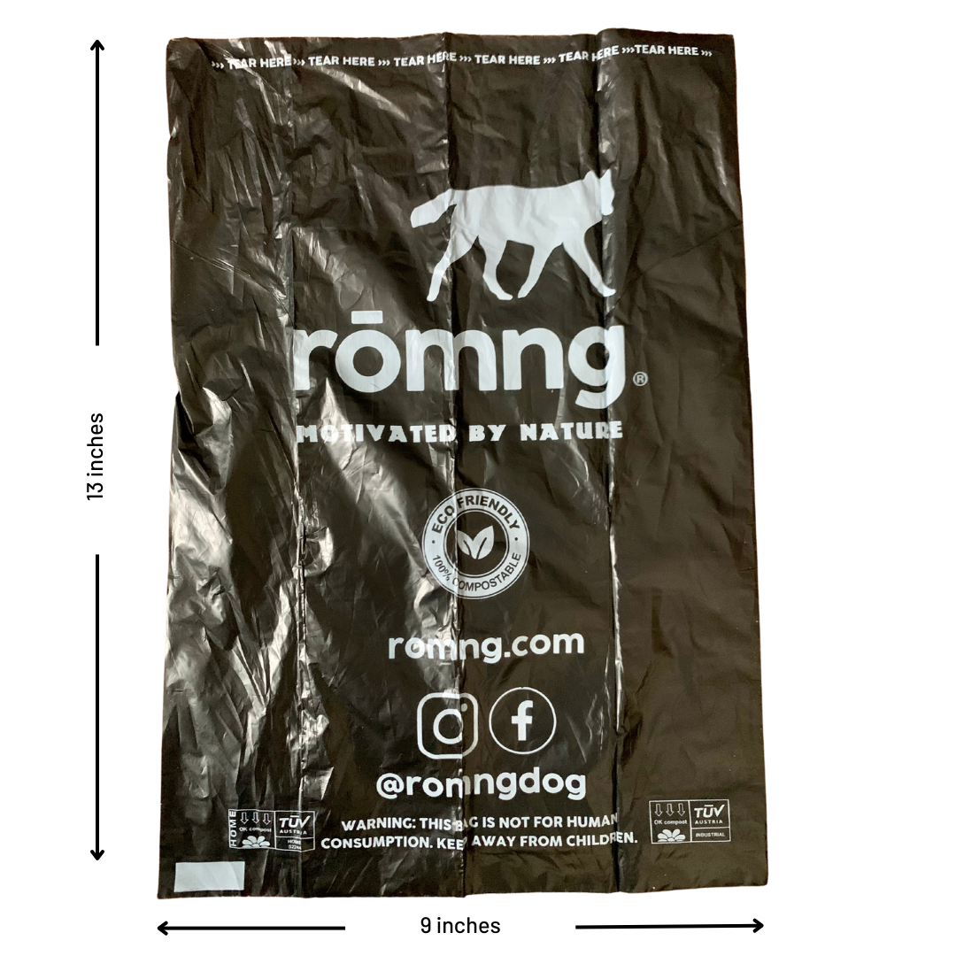 Compostable Plant-Based Poop Bags + Bamboo Dispenser
