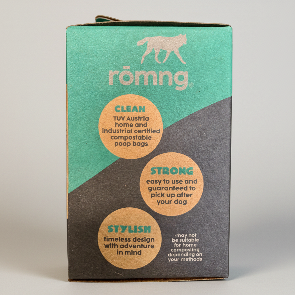 Compostable Plant-Based Poop Bags + Bamboo Dispenser